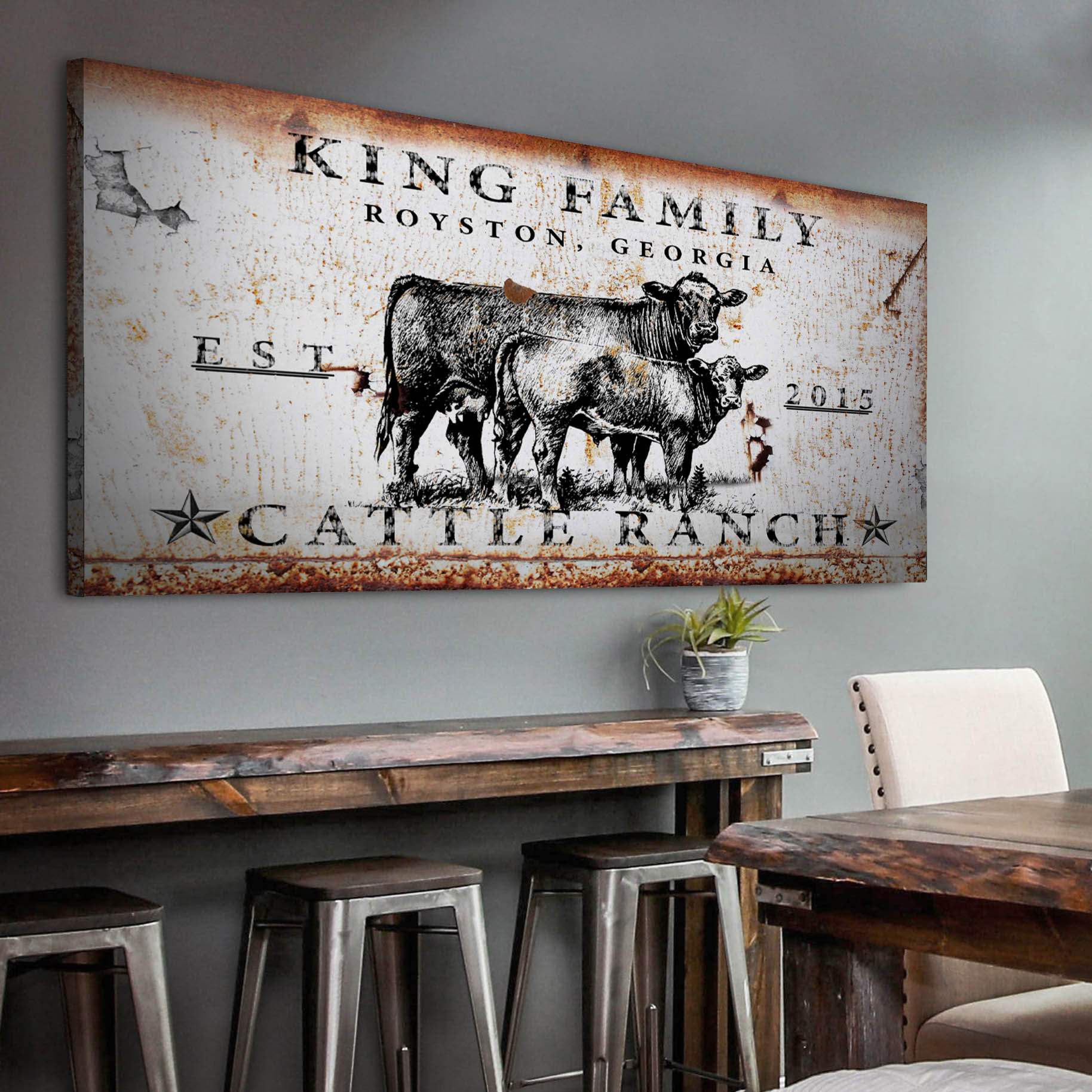 Cattle Ranch Sign II - Tailored Canvases - Flyclothing LLC