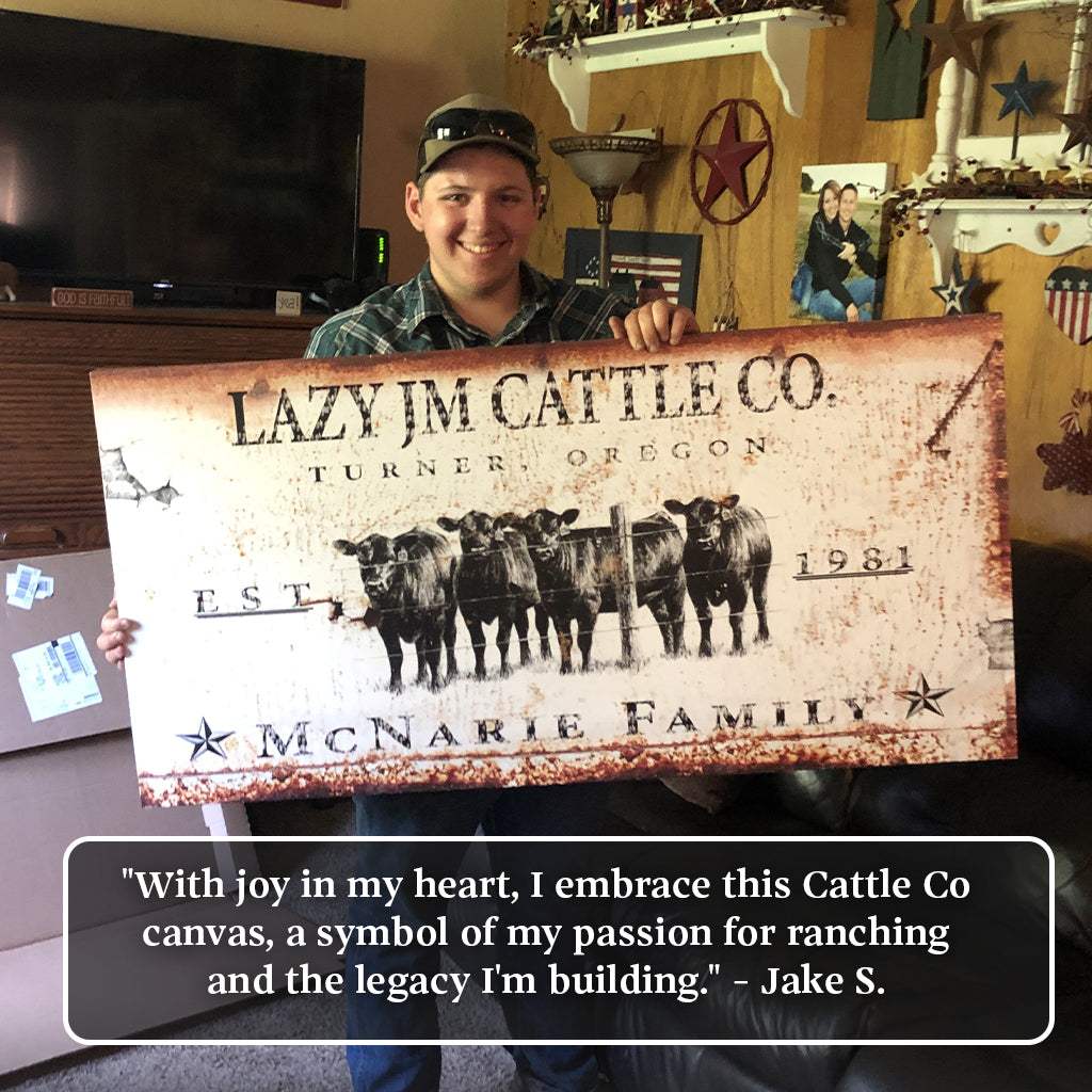 Cattle Ranch Sign X - Tailored Canvases - Flyclothing LLC