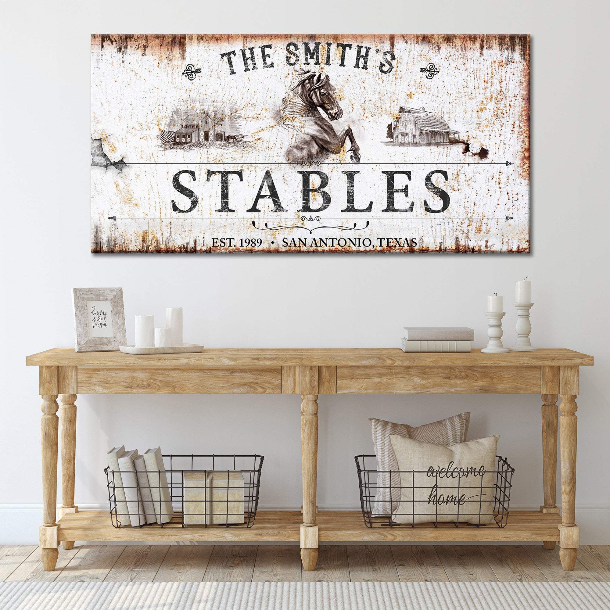 Rustic Stables Decor Sign - Tailored Canvases - Flyclothing LLC