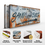 Sand And Surf Sign V - Tailored Canvases - Flyclothing LLC