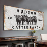Personalized Cattle Ranch Rustic Sign II - Tailored Canvases - Flyclothing LLC
