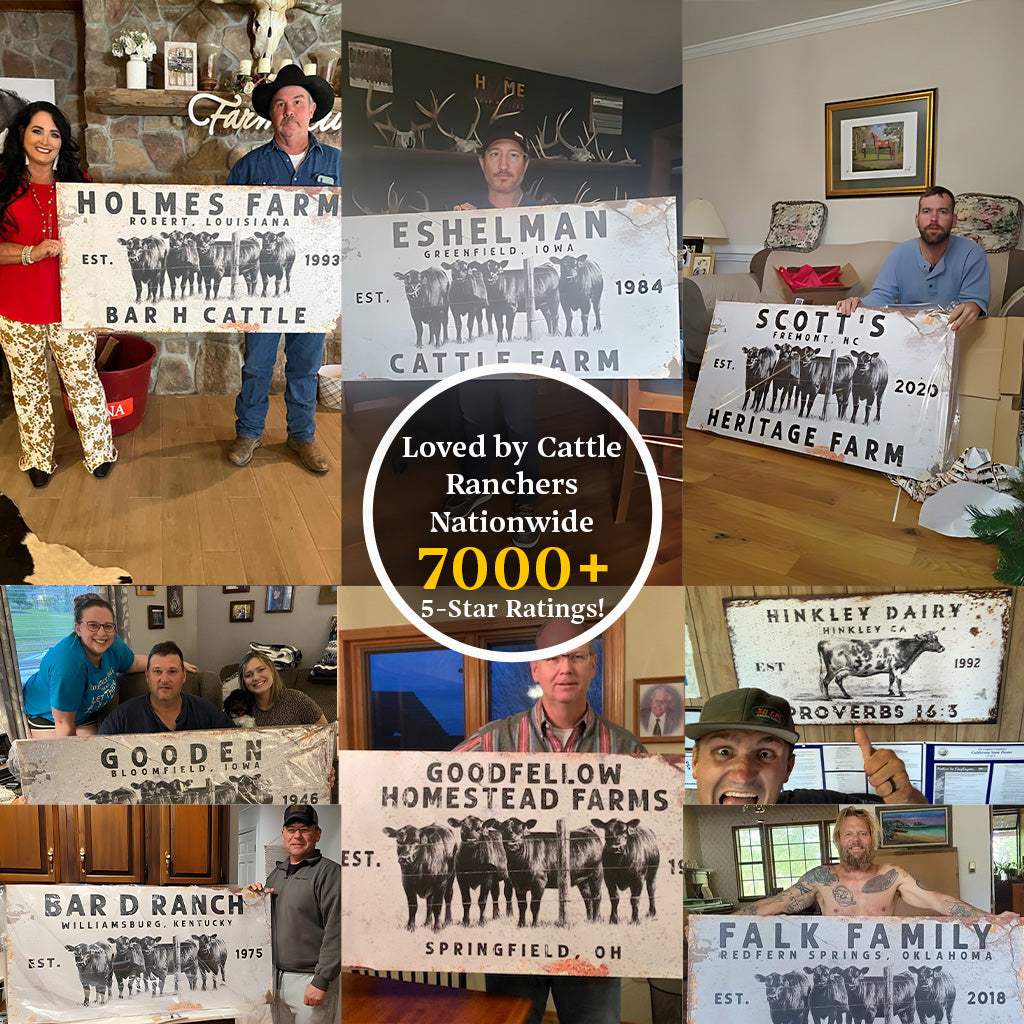 Cattle Ranch Rustic Sign - Tailored Canvases - Flyclothing LLC
