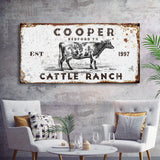 Personalized Cattle Ranch Rustic Sign II - Tailored Canvases - Flyclothing LLC