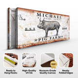 Pig Farm Sign - Tailored Canvases - Flyclothing LLC