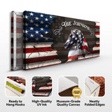 Family Name Sign - American Horse Wall Art - Tailored Canvases - Flyclothing LLC