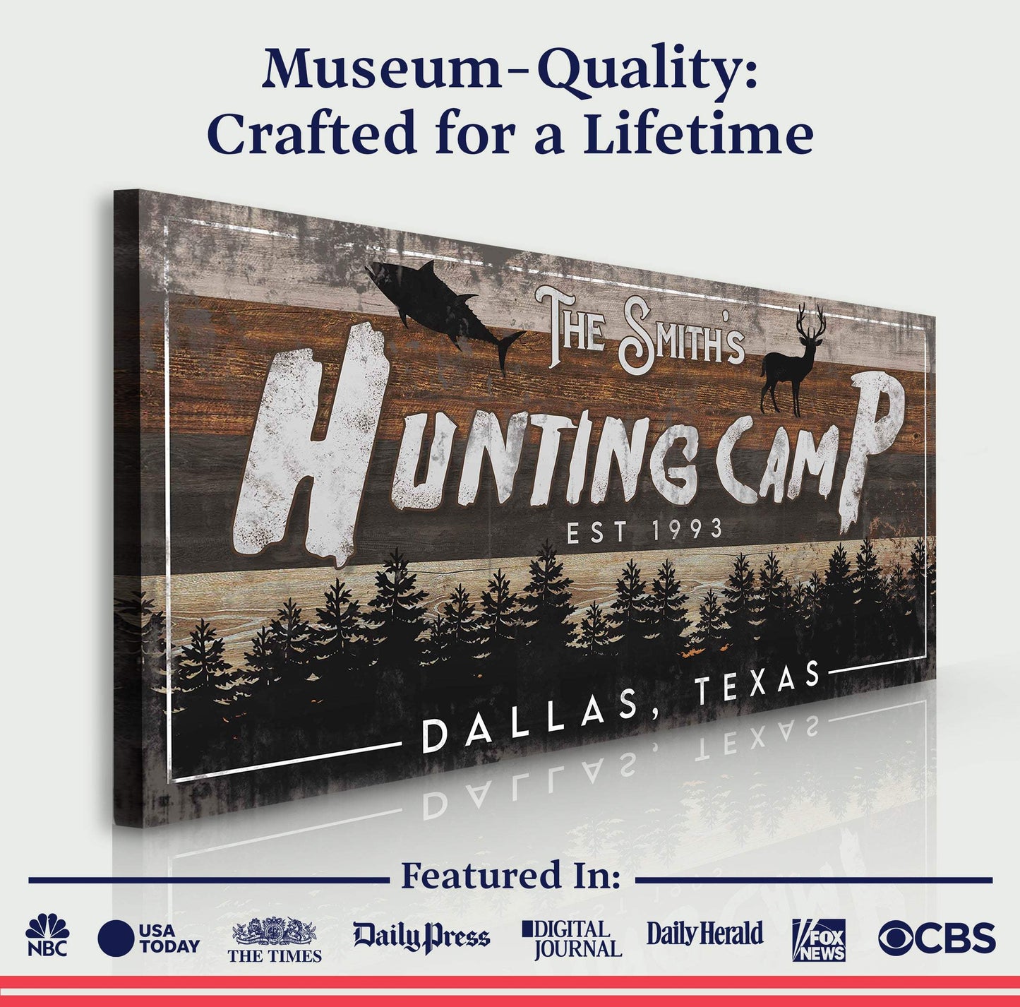 Fishing And Hunting Sign IV - Tailored Canvases - Flyclothing LLC