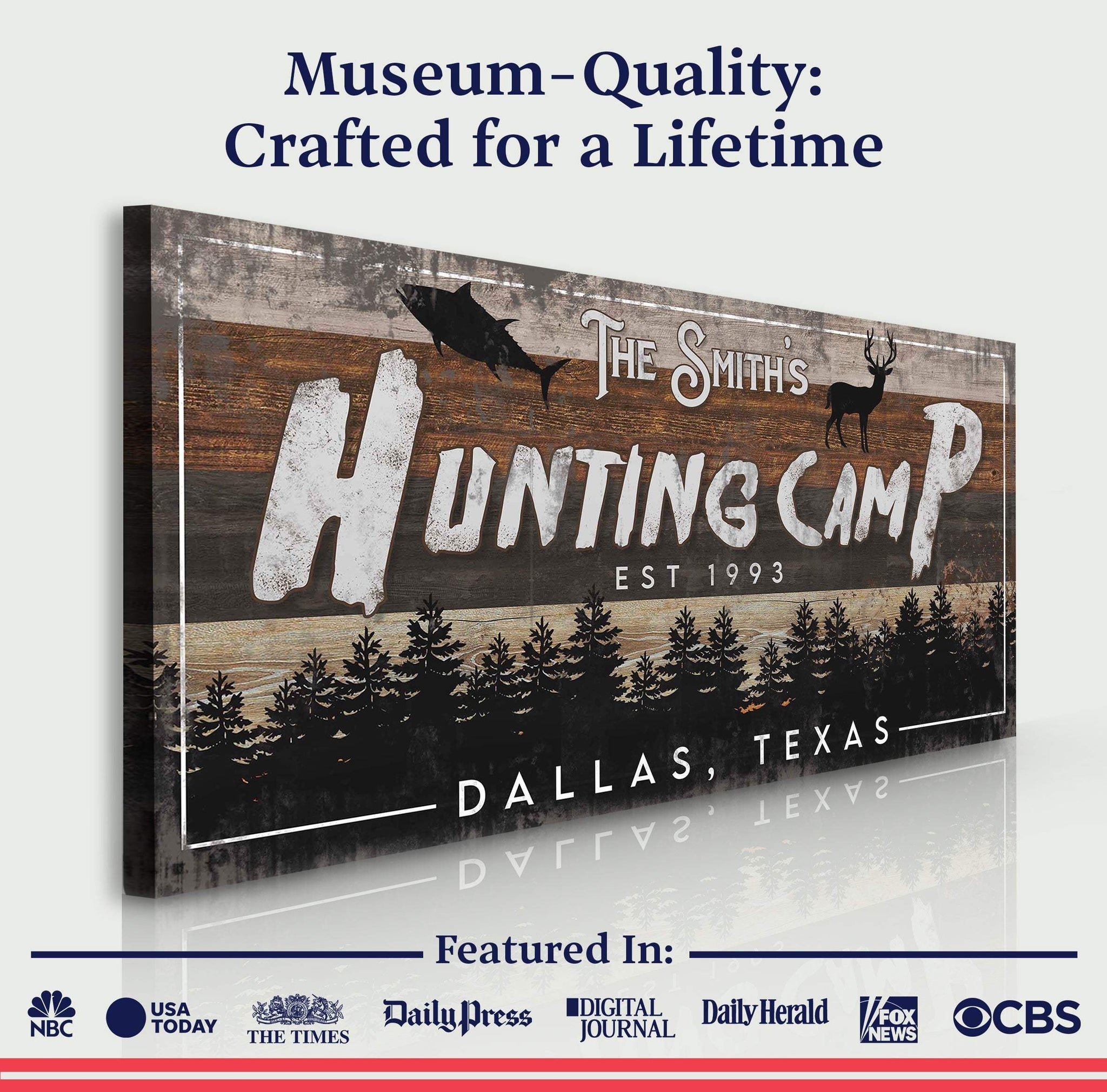 Fishing And Hunting Sign IV - Tailored Canvases - Flyclothing LLC