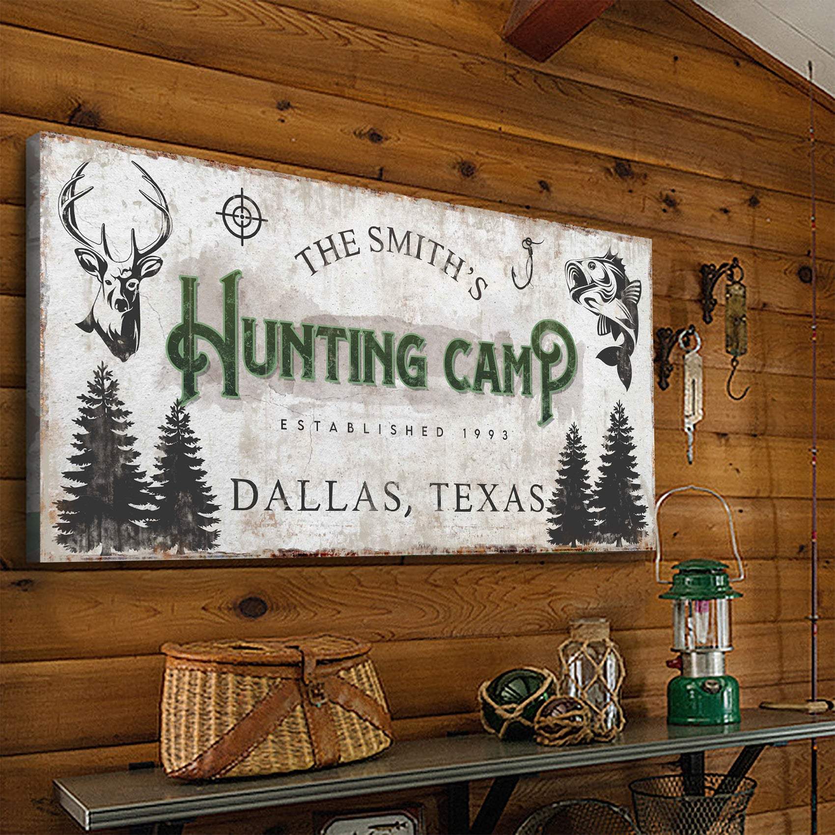 Fishing And Hunting Sign - Tailored Canvases - Flyclothing LLC