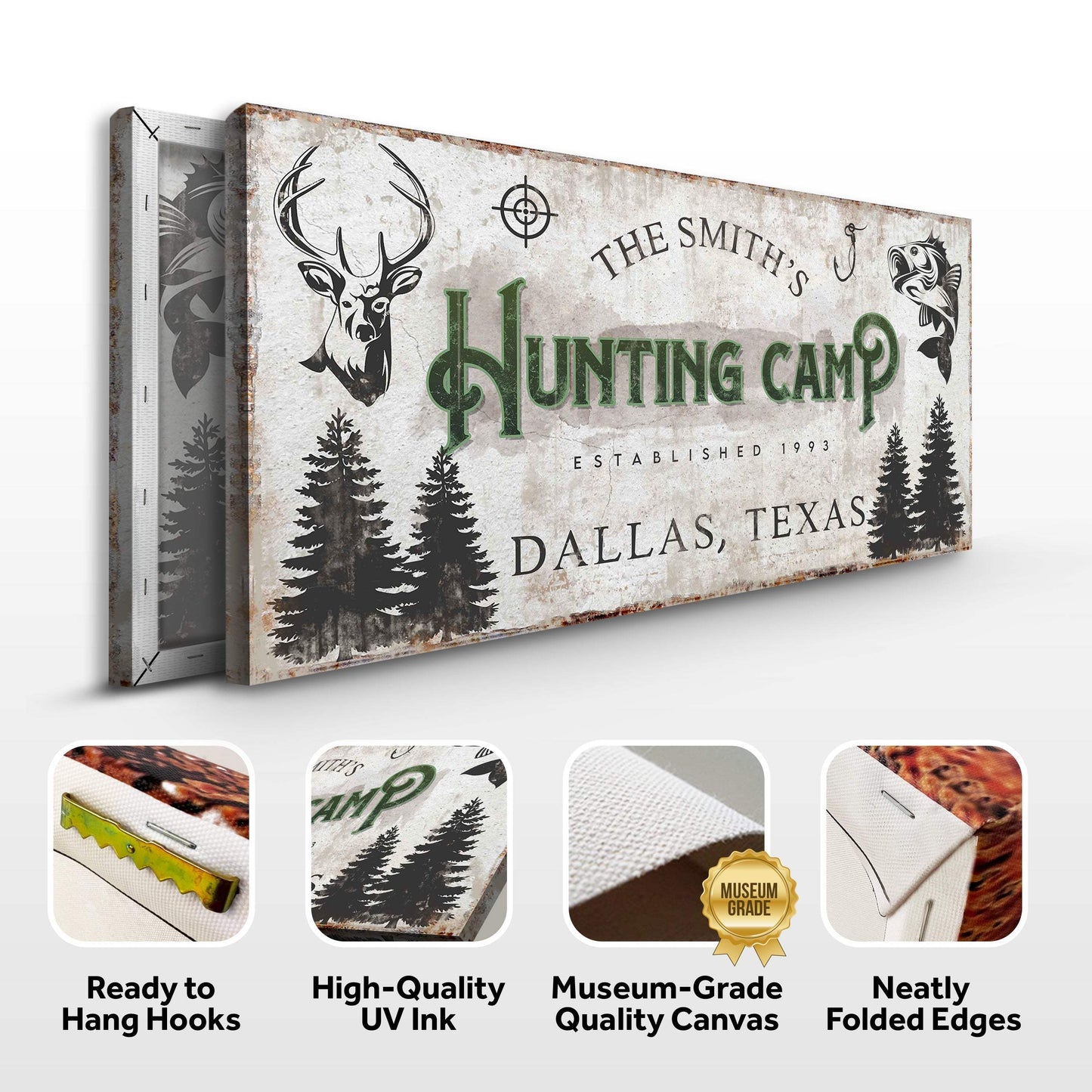Fishing And Hunting Sign - Tailored Canvases - Flyclothing LLC
