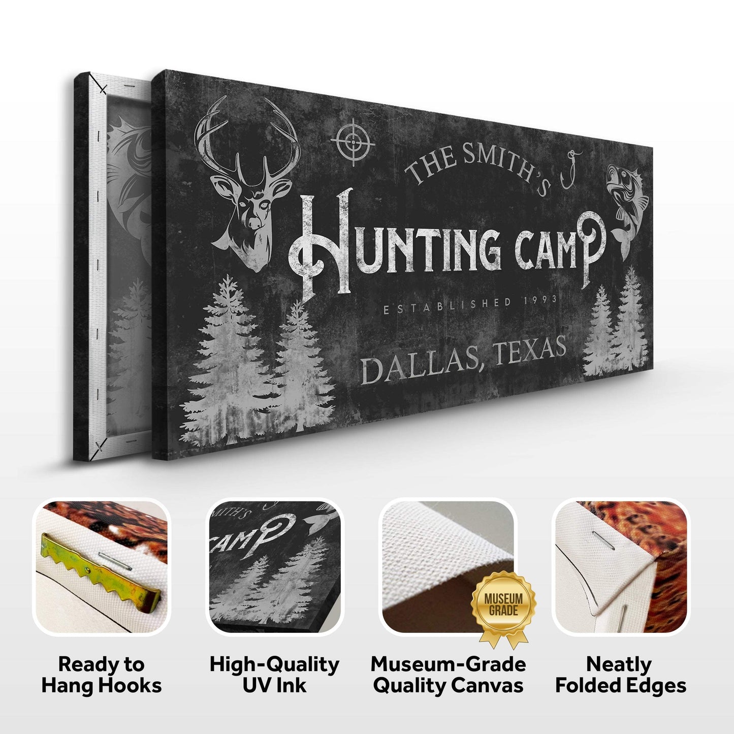 Fishing And Hunting Sign III - Tailored Canvases - Flyclothing LLC