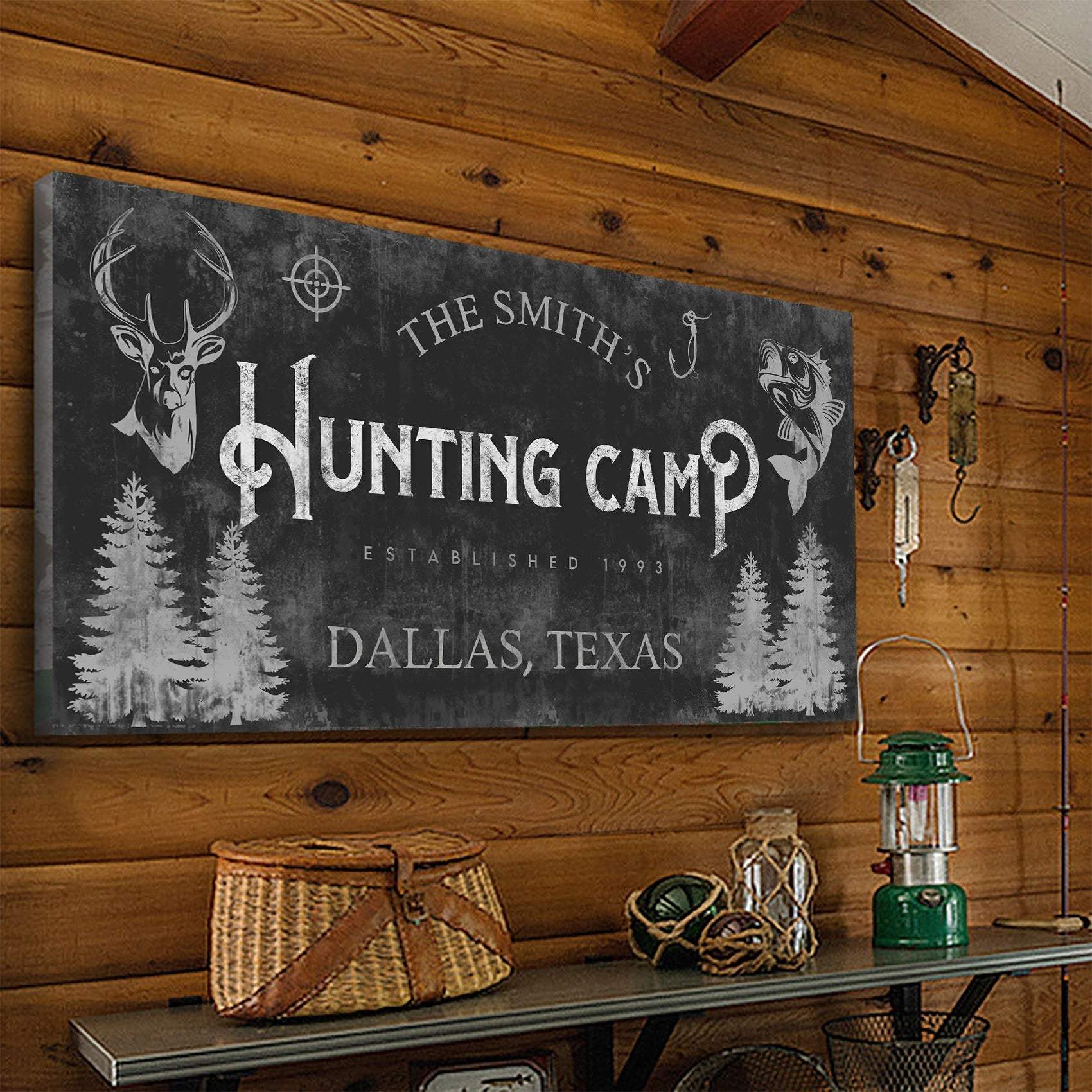 Fishing And Hunting Sign III - Tailored Canvases - Flyclothing LLC