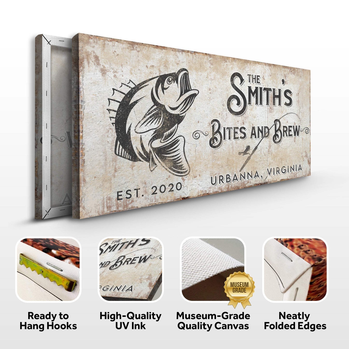 Bites and Brews Sign - Tailored Canvases - Flyclothing LLC