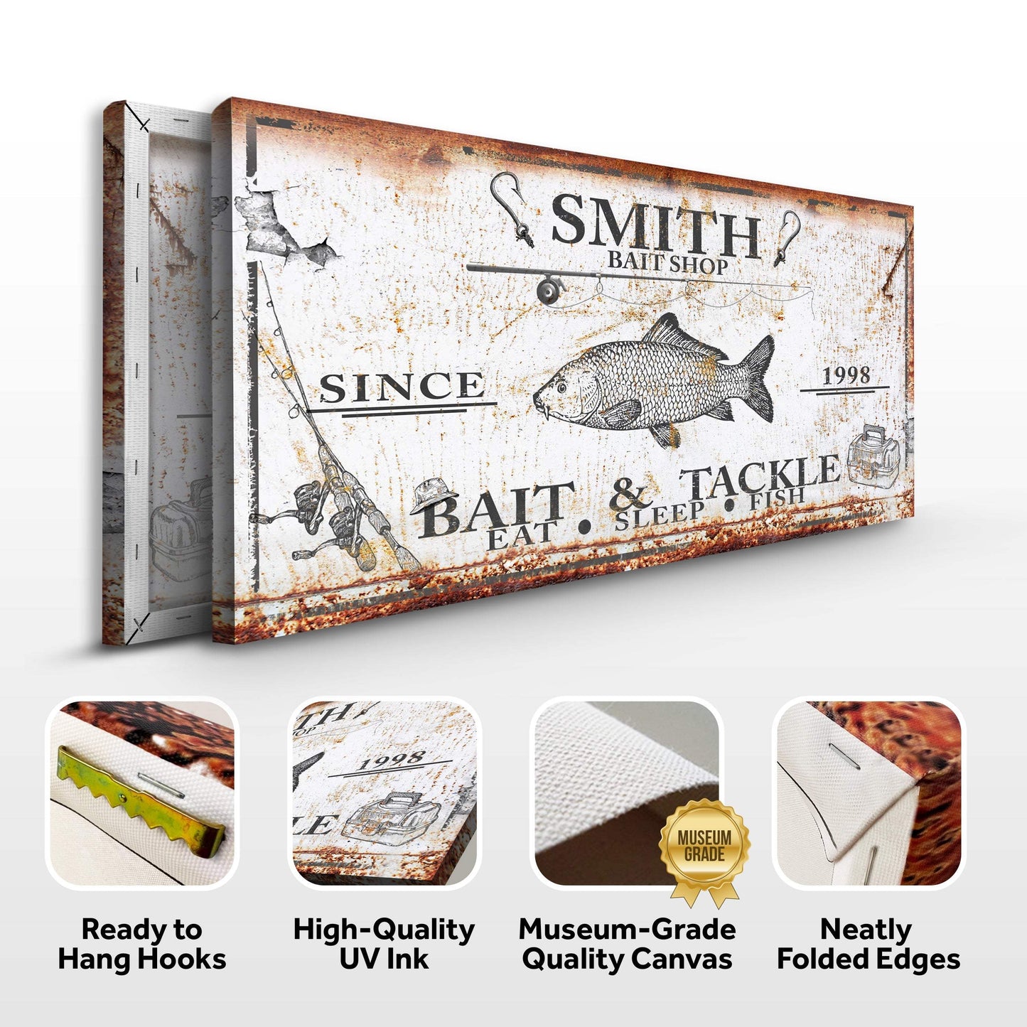 Bait and Tackle Sign III - Tailored Canvases - Flyclothing LLC