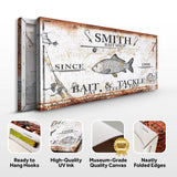 Bait and Tackle Sign III - Tailored Canvases - Flyclothing LLC