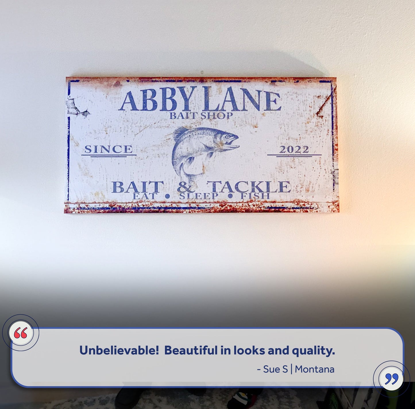 Bait and Tackle Sign - Tailored Canvases - Flyclothing LLC