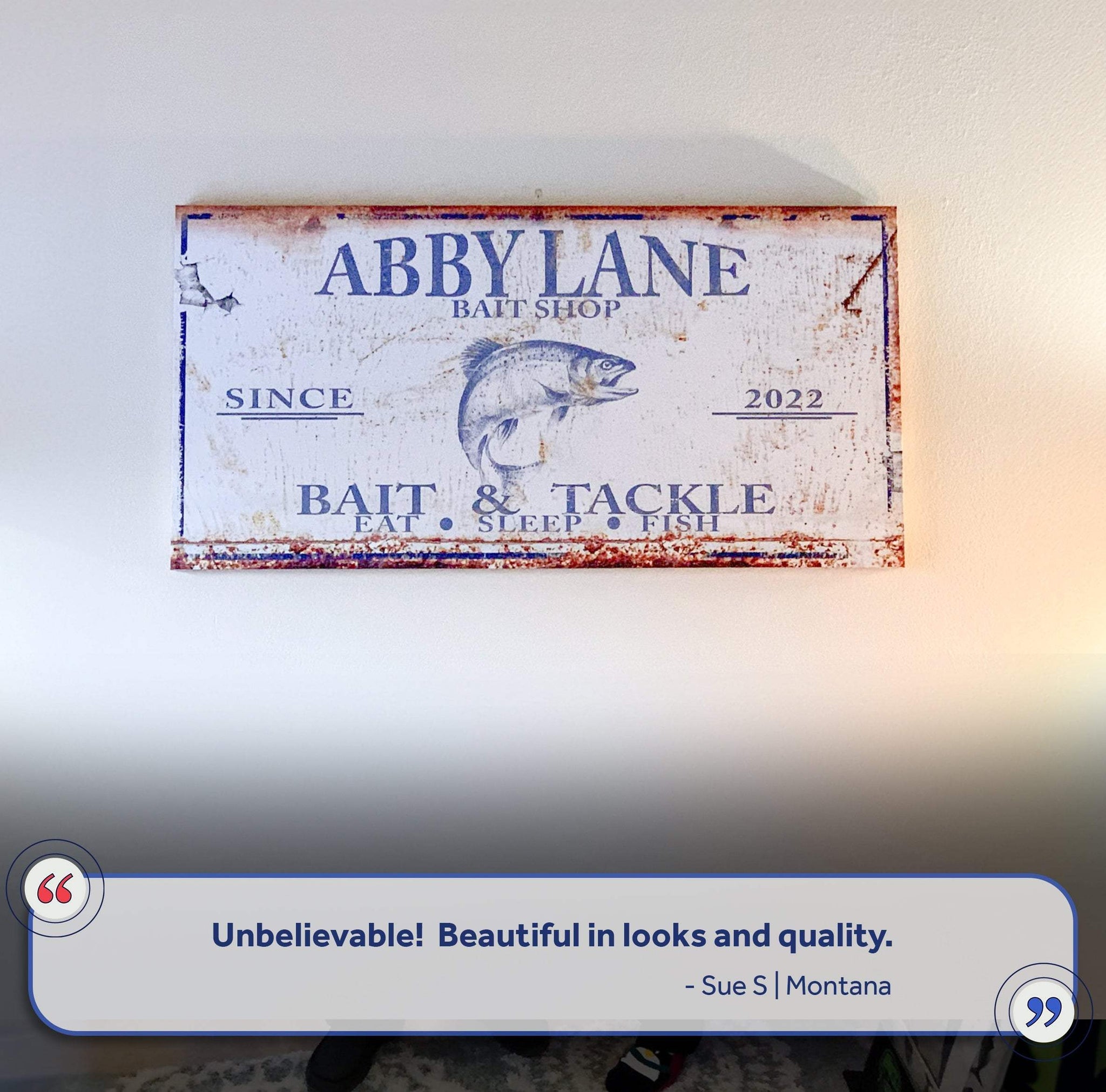 Bait and Tackle Sign - Tailored Canvases - Flyclothing LLC