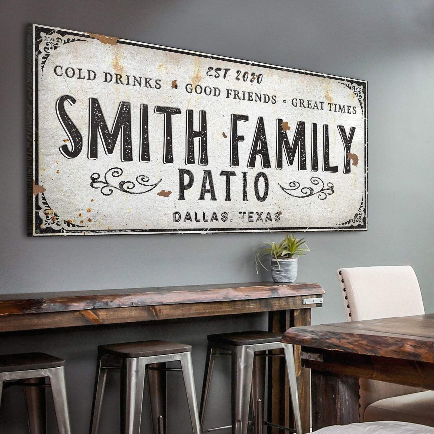 Family Patio Sign - Tailored Canvases - Flyclothing LLC