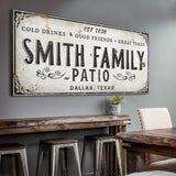 Family Patio Sign - Tailored Canvases - Flyclothing LLC