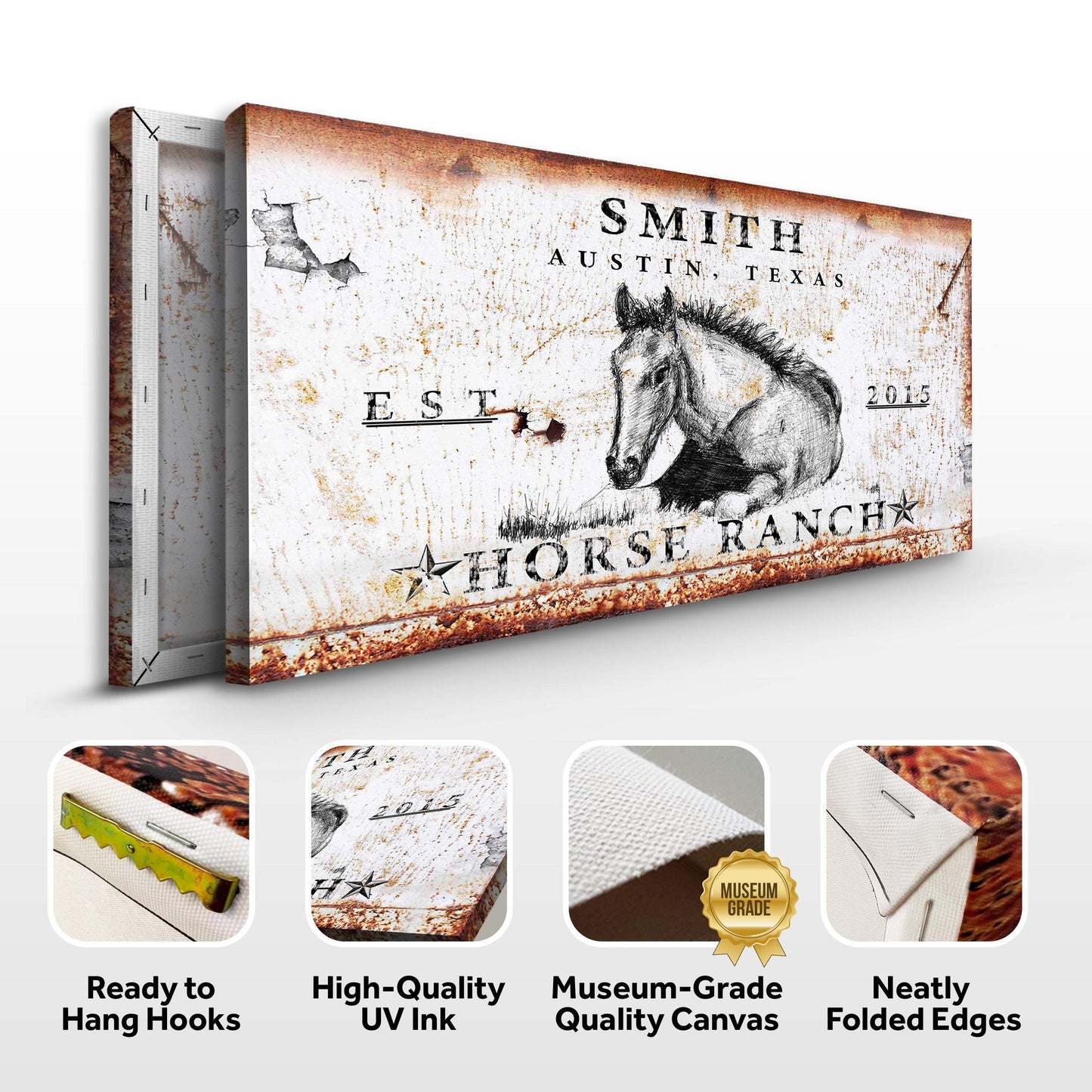 Rustic Horse Ranch Sign IV - Tailored Canvases - Flyclothing LLC