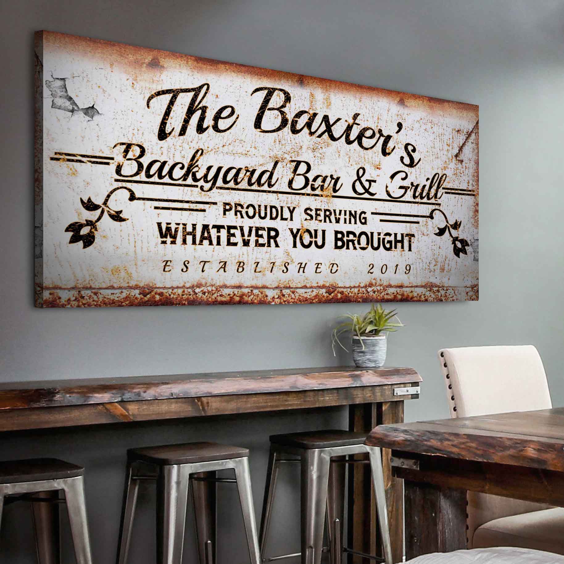 Backyard Bar & Grill Sign II - Tailored Canvases - Flyclothing LLC