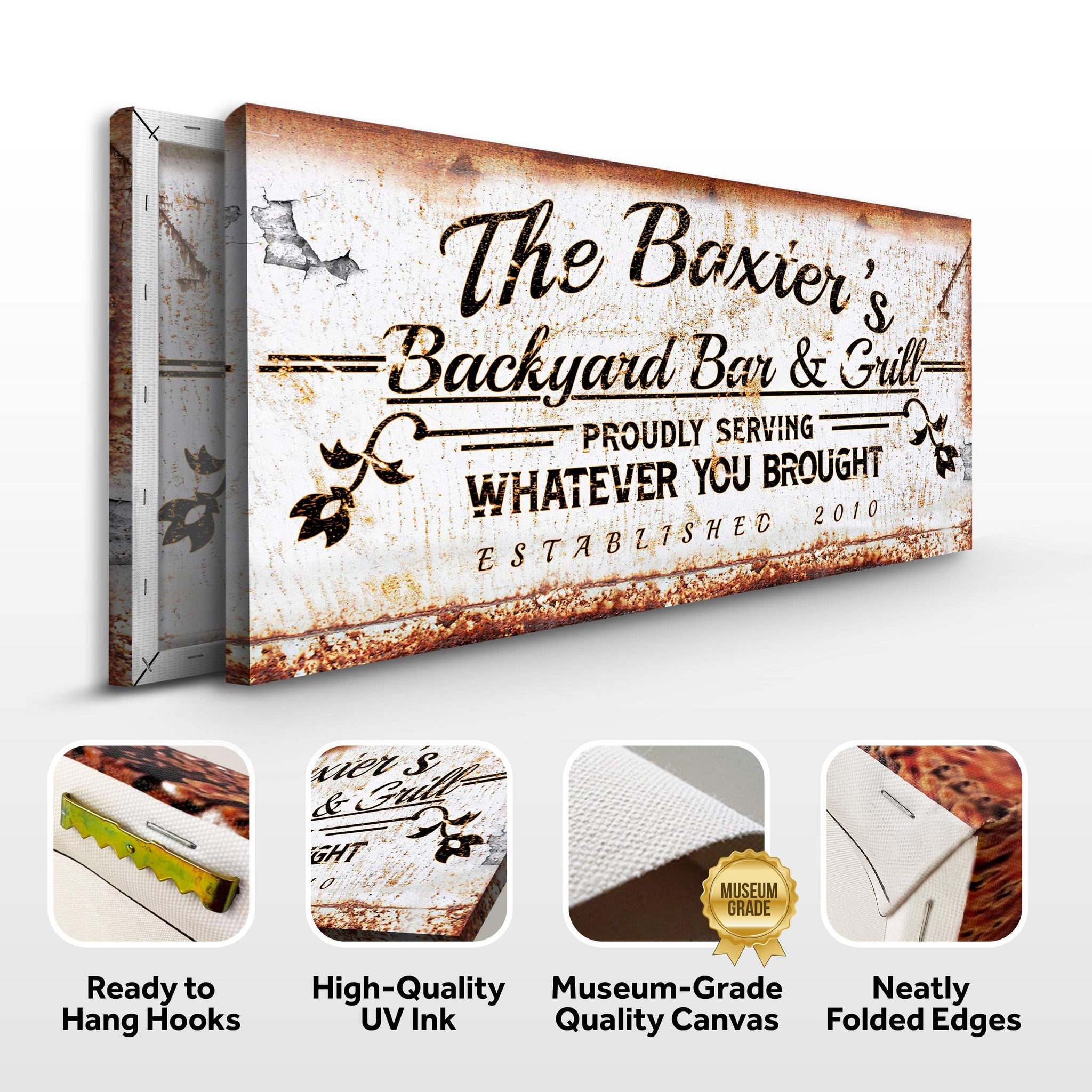 Backyard Bar & Grill Sign II - Tailored Canvases - Flyclothing LLC