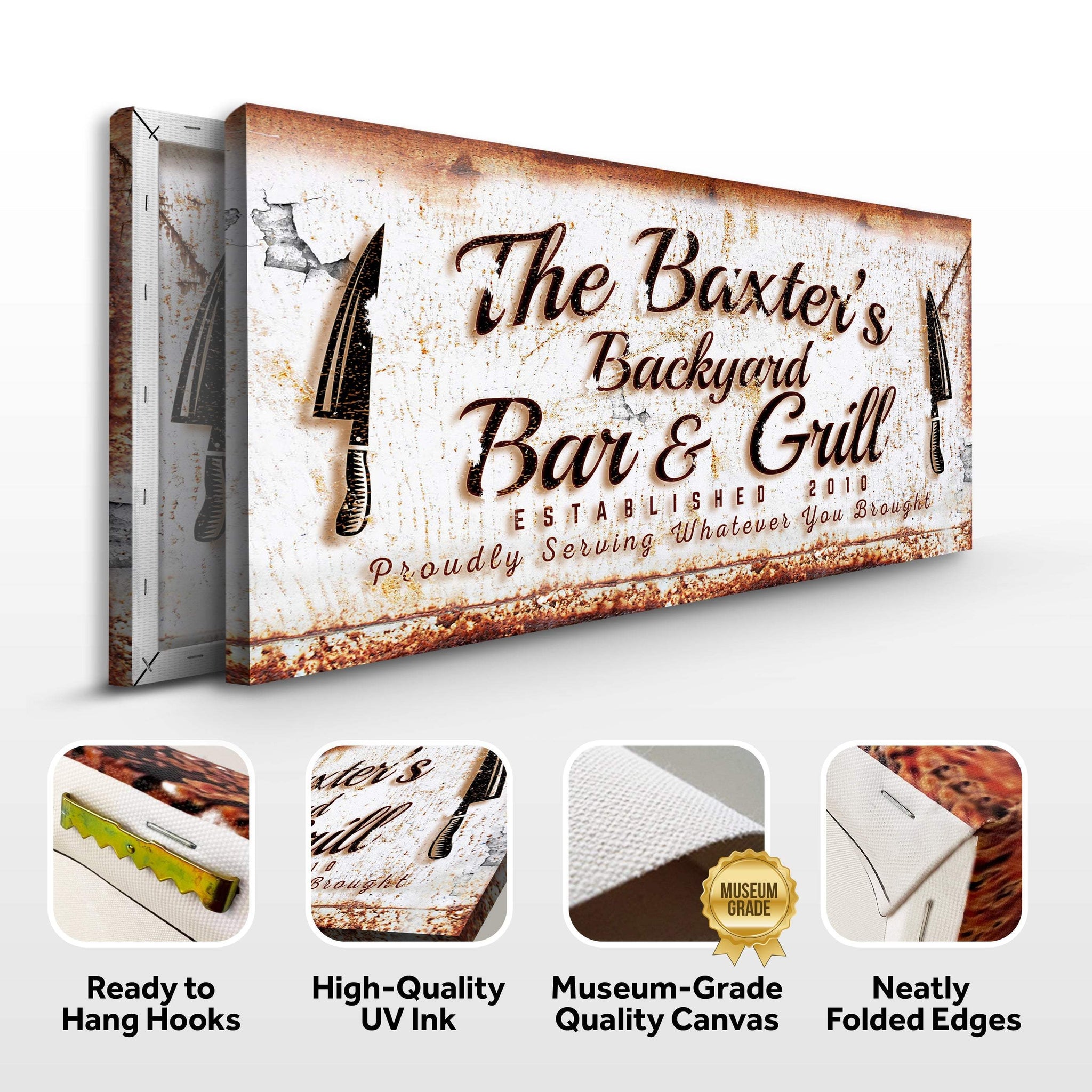 Backyard Bar & Grill Sign IV - Tailored Canvases - Flyclothing LLC