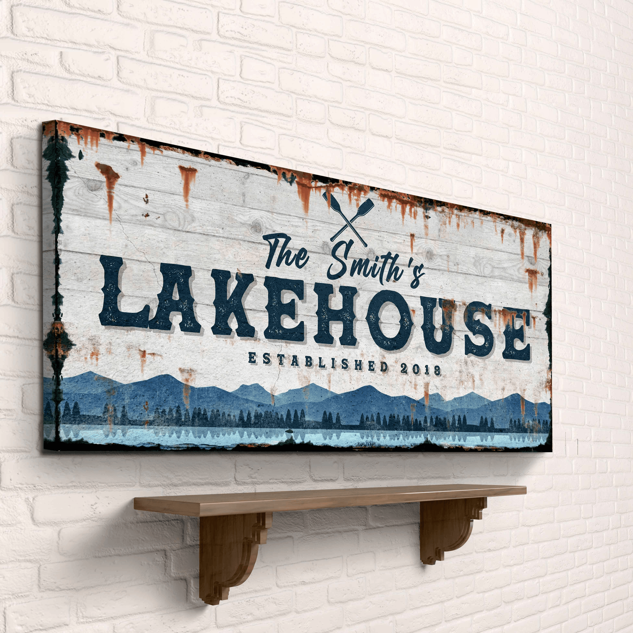 Family Lake House Vintage Sign - Tailored Canvases - Flyclothing LLC