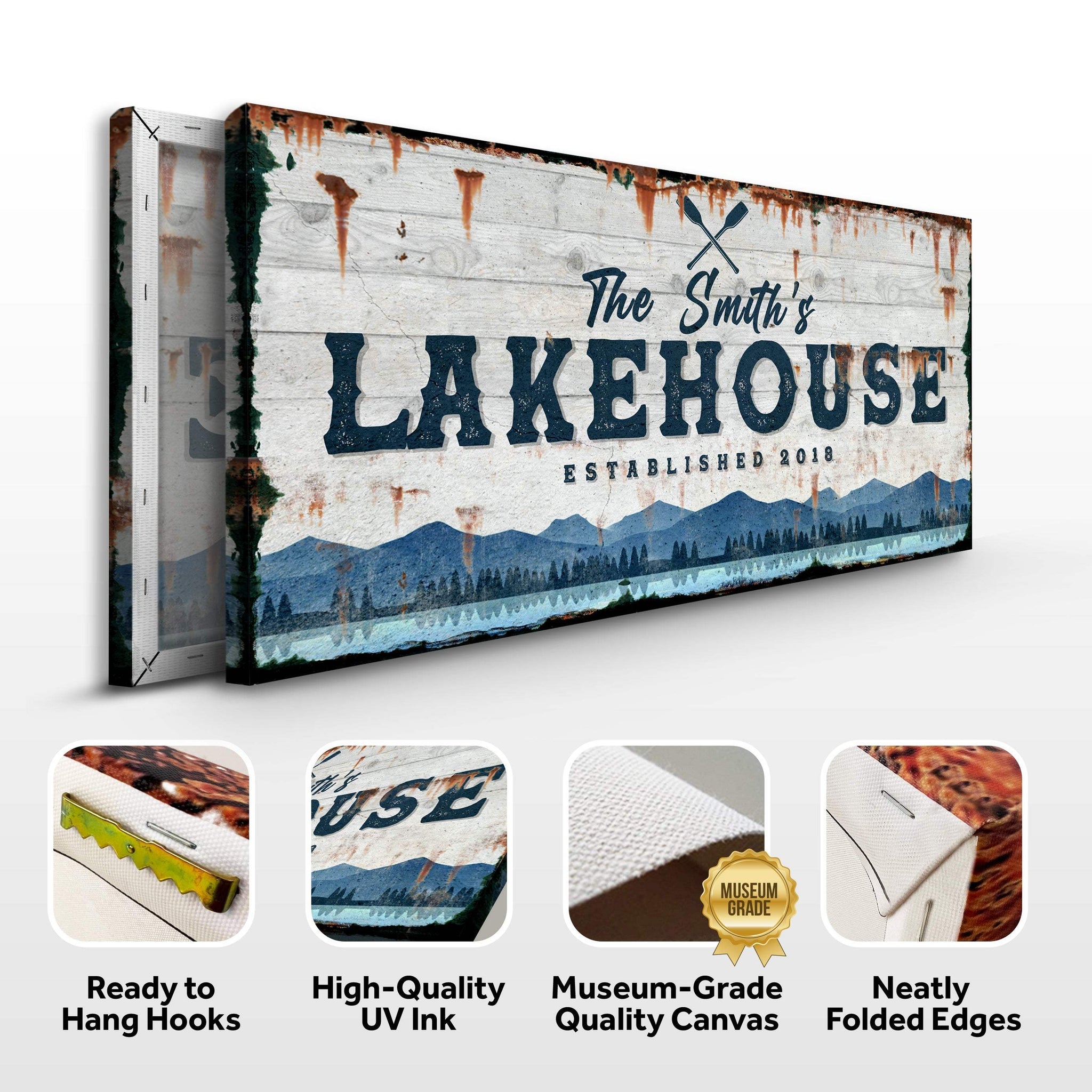 Family Lake House Vintage Sign - Tailored Canvases - Flyclothing LLC