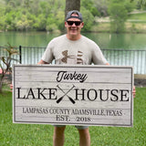 Family Lake House Paddle Sign - Tailored Canvases - Flyclothing LLC