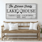 Family Lake House Paddle Sign - Tailored Canvases - Flyclothing LLC