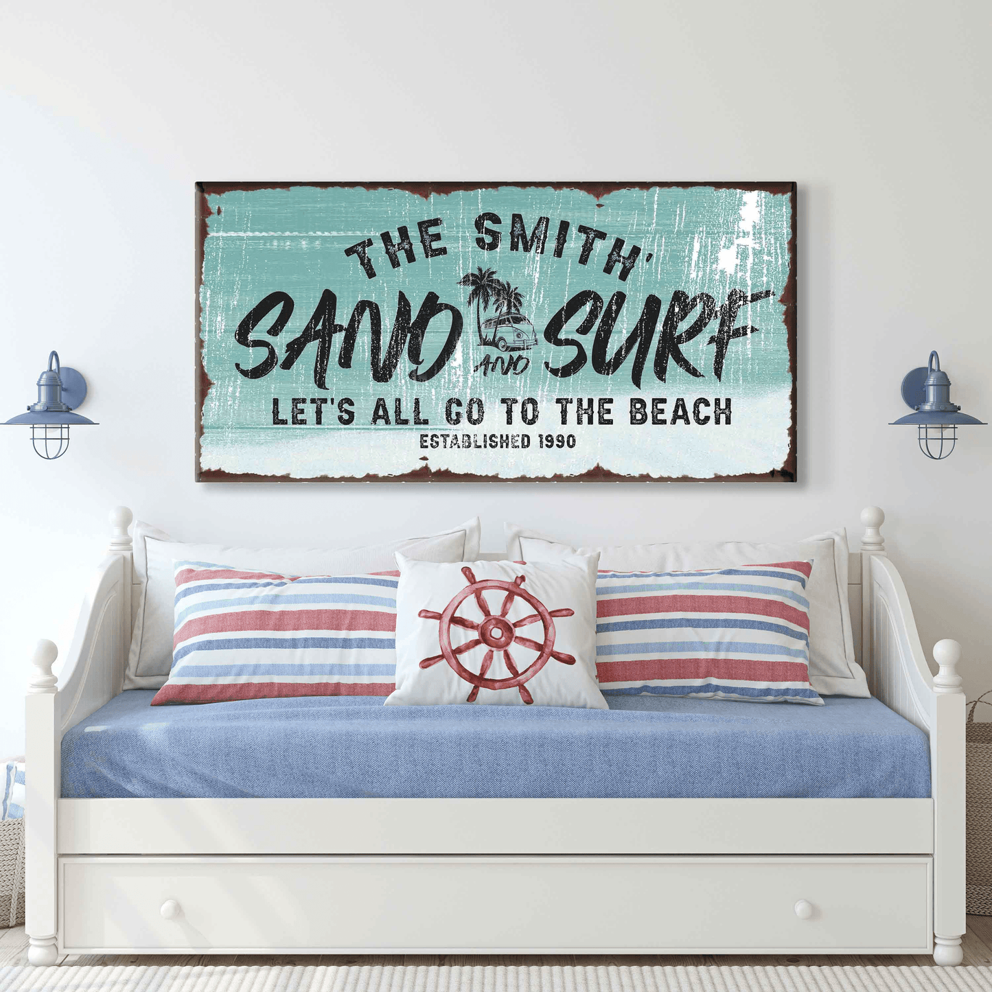 Sand and Surf Sign II - Tailored Canvases - Flyclothing LLC