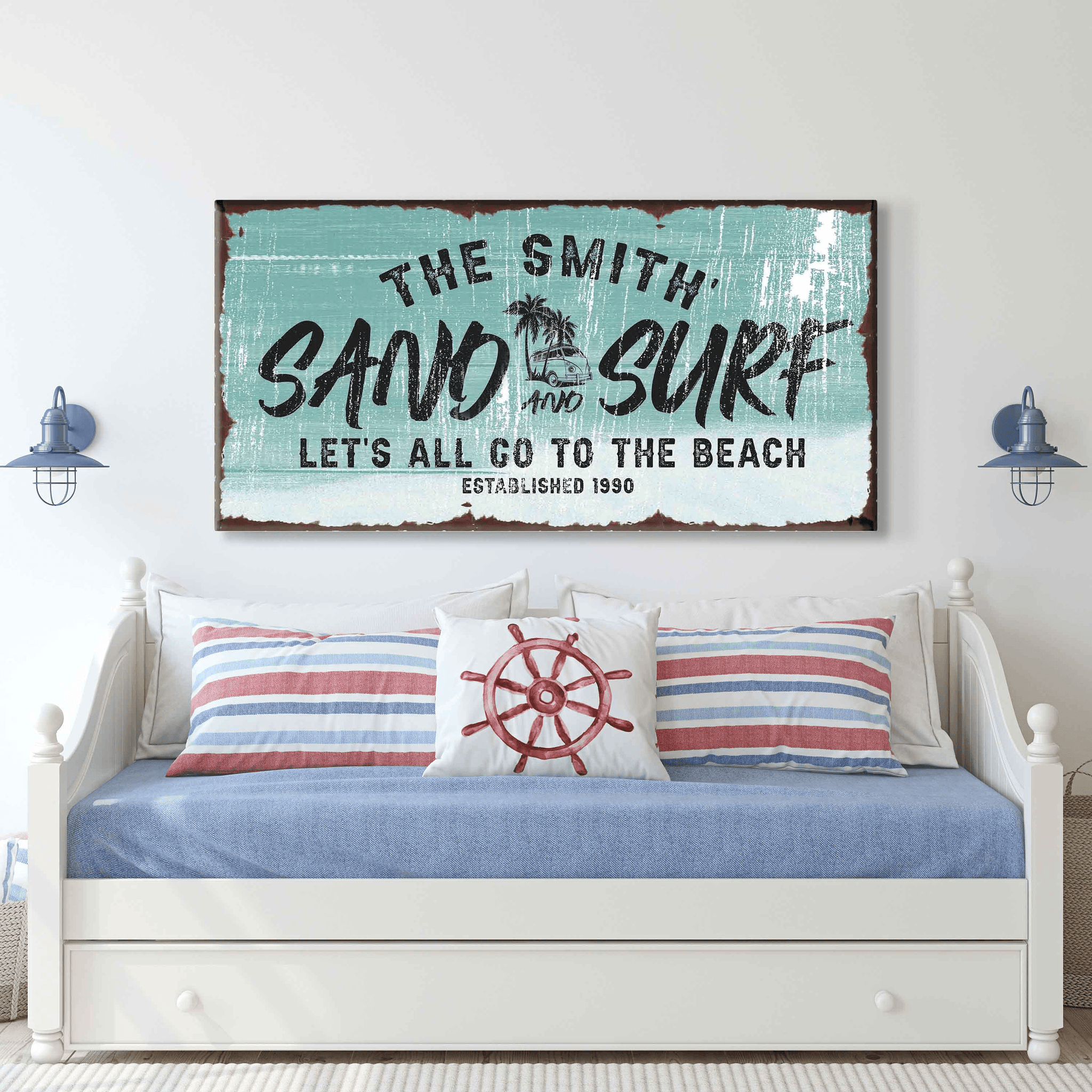 Sand and Surf Sign II - Tailored Canvases - Flyclothing LLC