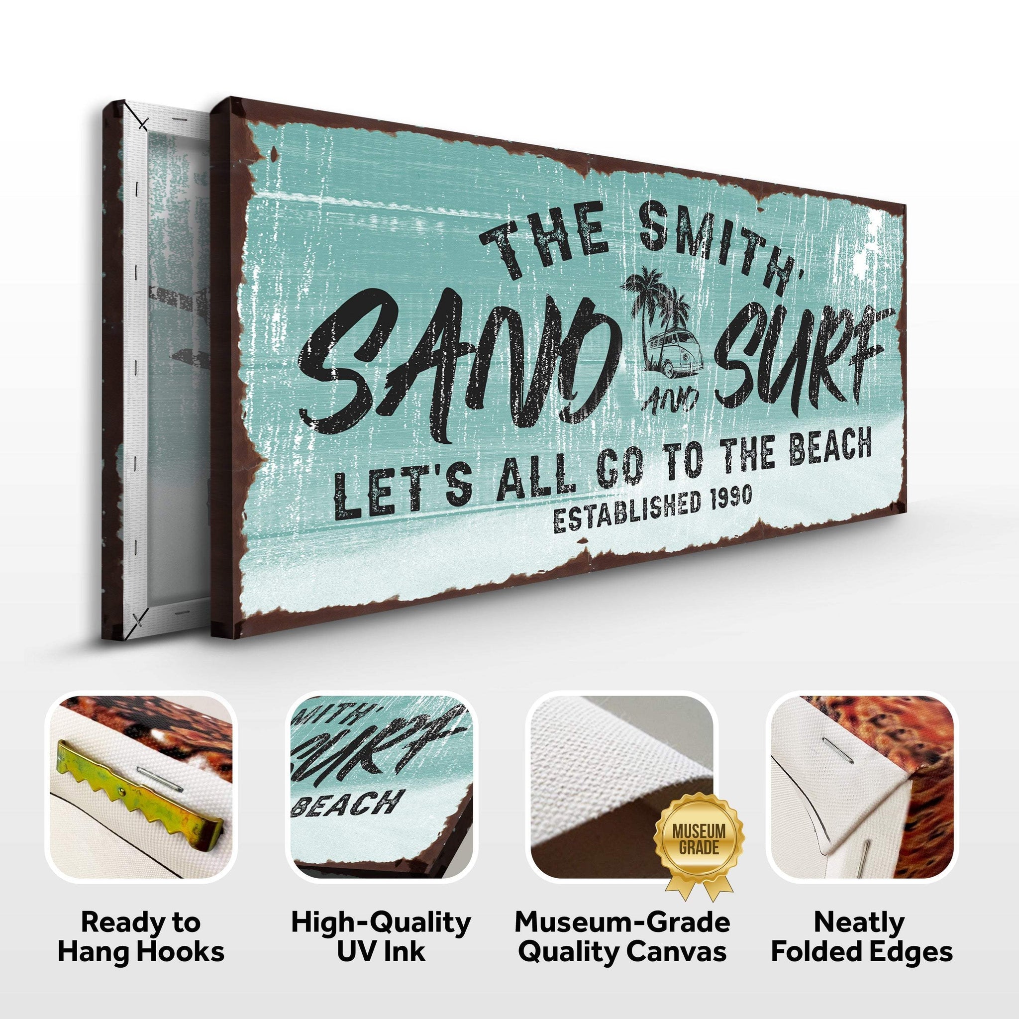 Sand and Surf Sign II - Tailored Canvases - Flyclothing LLC