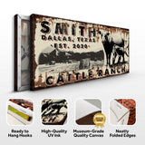 Cattle Ranch Vintage Sign - Tailored Canvases - Flyclothing LLC