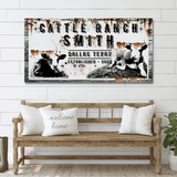 Cattle Ranch Vintage Sign - Tailored Canvases - Flyclothing LLC