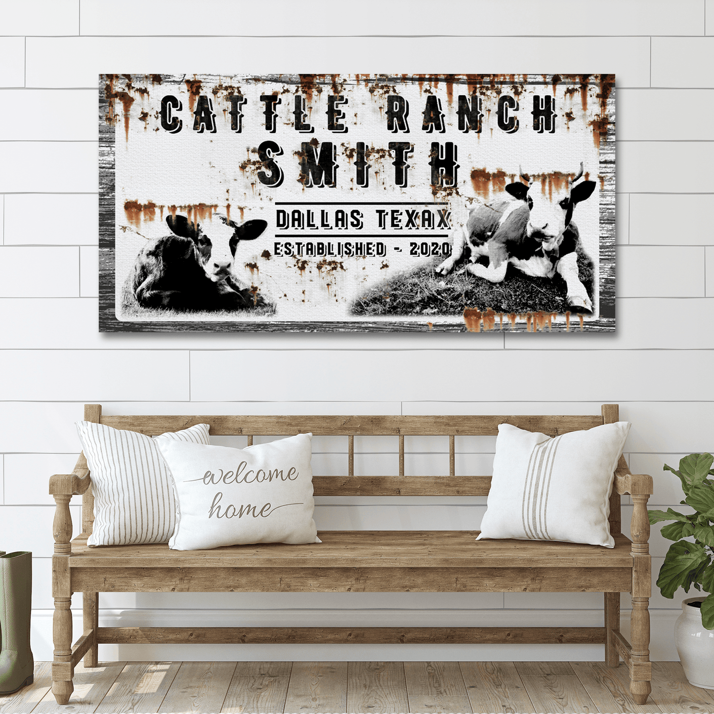 Cattle Ranch Vintage Sign - Tailored Canvases - Flyclothing LLC
