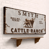 Angus Cattle Ranch Sign - Tailored Canvases - Flyclothing LLC