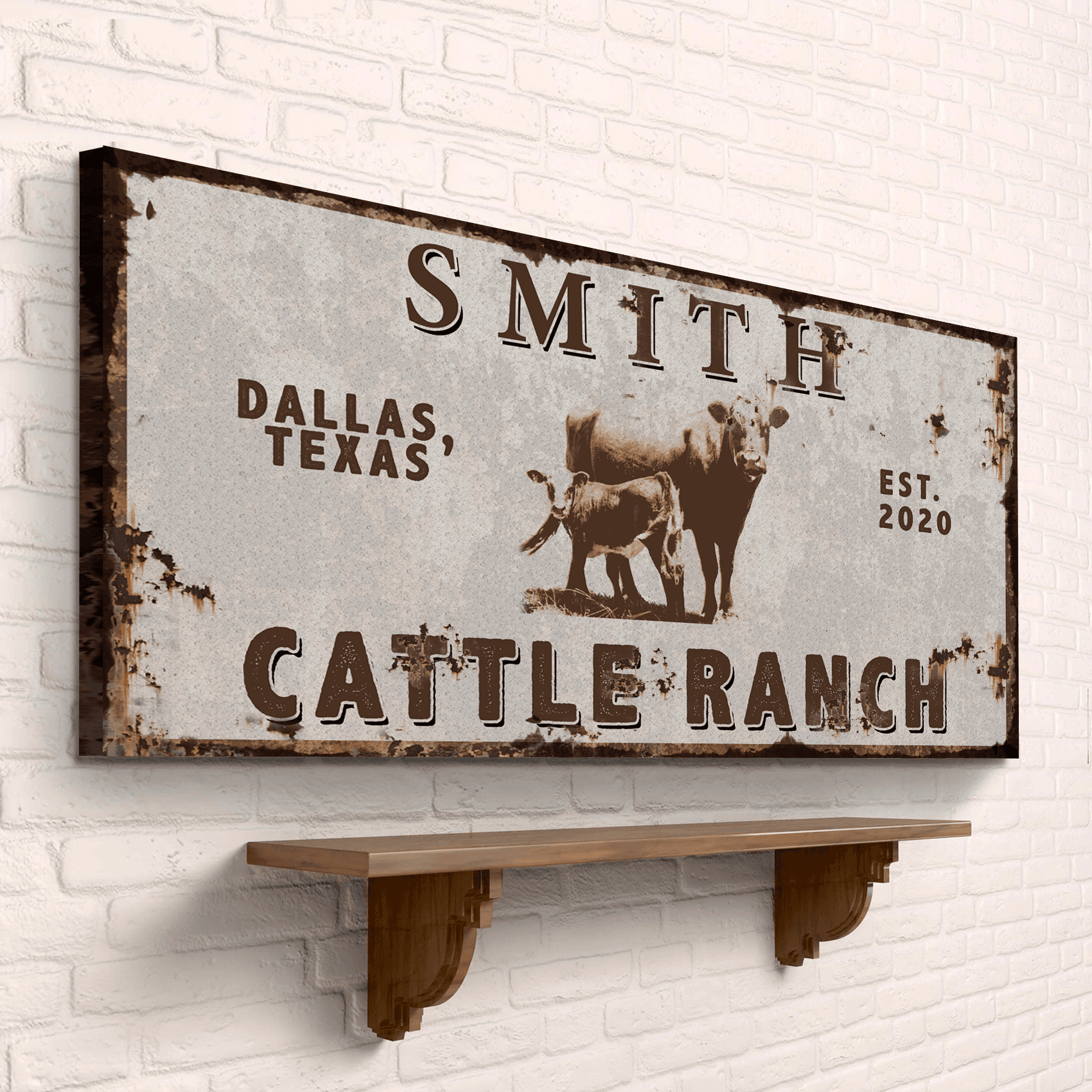 Angus Cattle Ranch Sign - Tailored Canvases - Flyclothing LLC