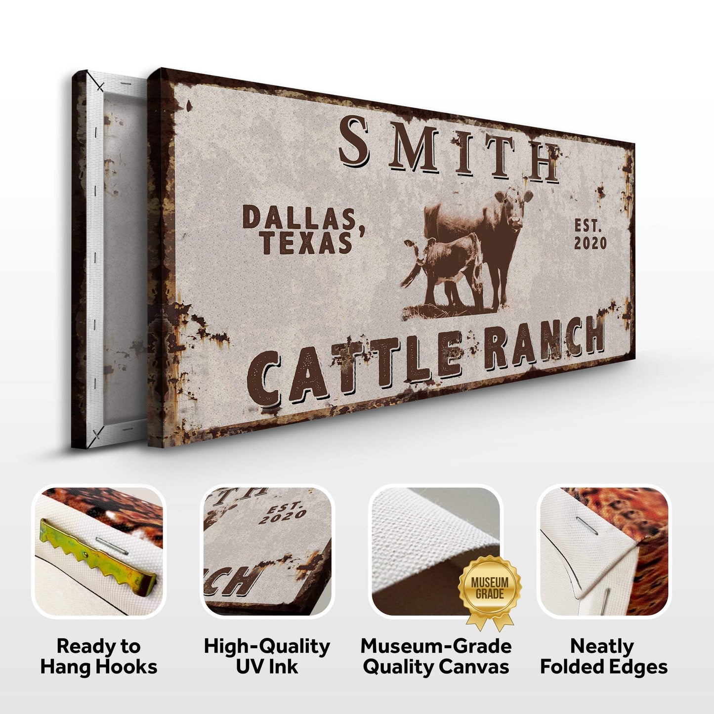 Angus Cattle Ranch Sign - Tailored Canvases - Flyclothing LLC