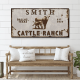Angus Cattle Ranch Sign - Tailored Canvases - Flyclothing LLC
