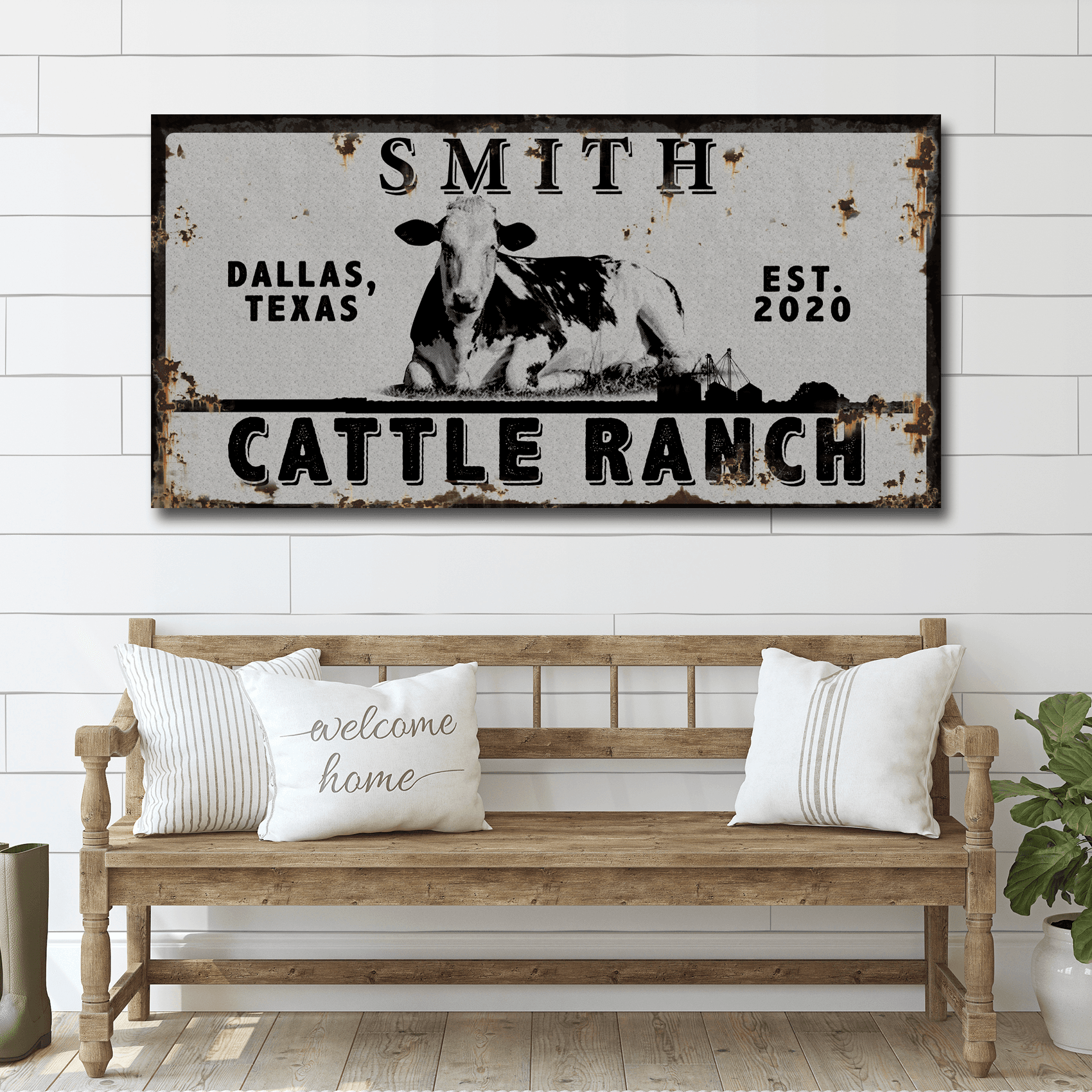 Angus Cattle Ranch Sign - Tailored Canvases - Flyclothing LLC