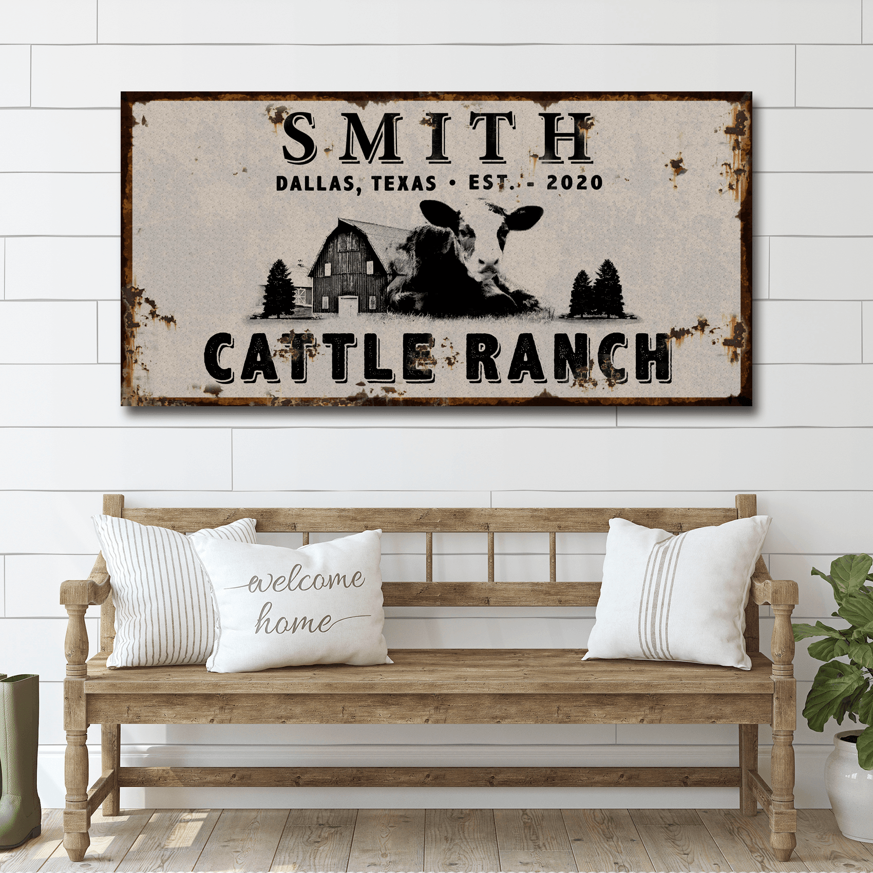 Angus Cattle Ranch Sign - Tailored Canvases - Flyclothing LLC