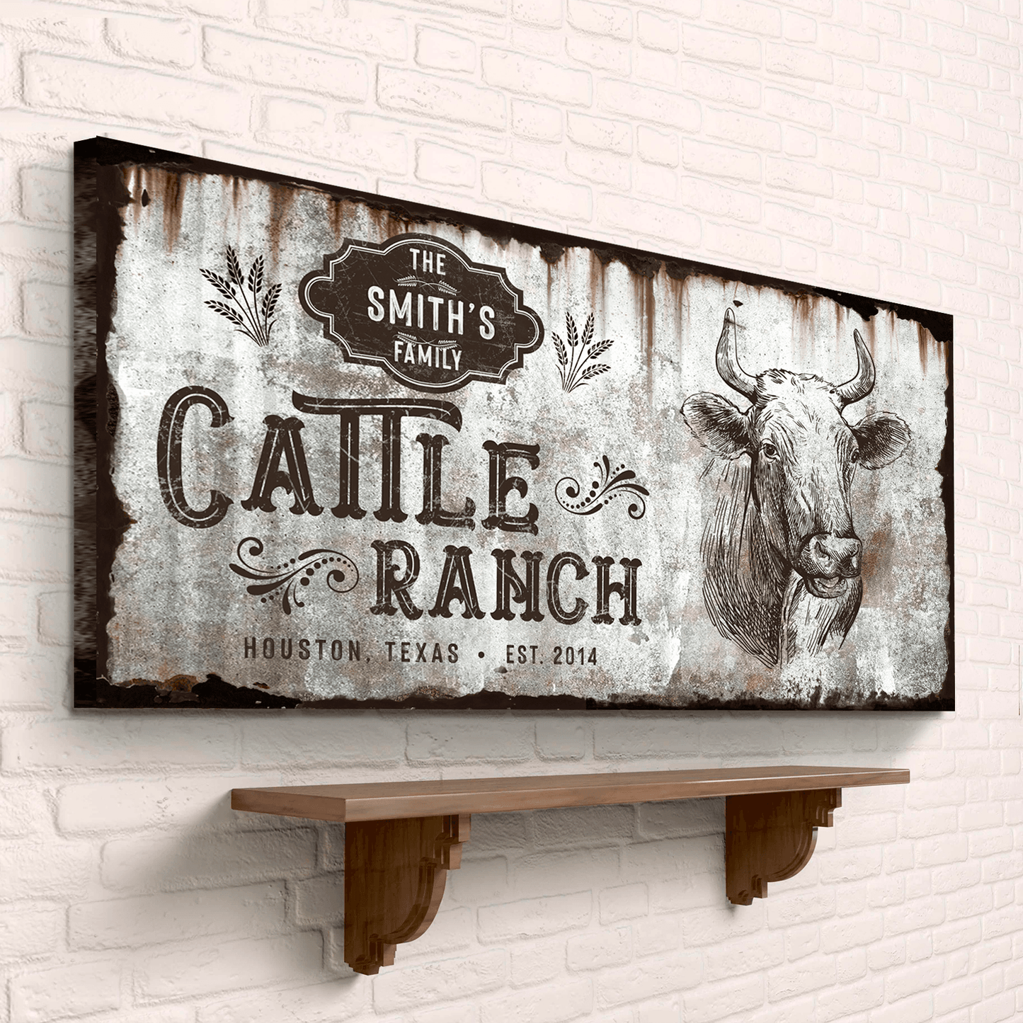 Vintage Cattle Ranch Sign - Tailored Canvases - Flyclothing LLC