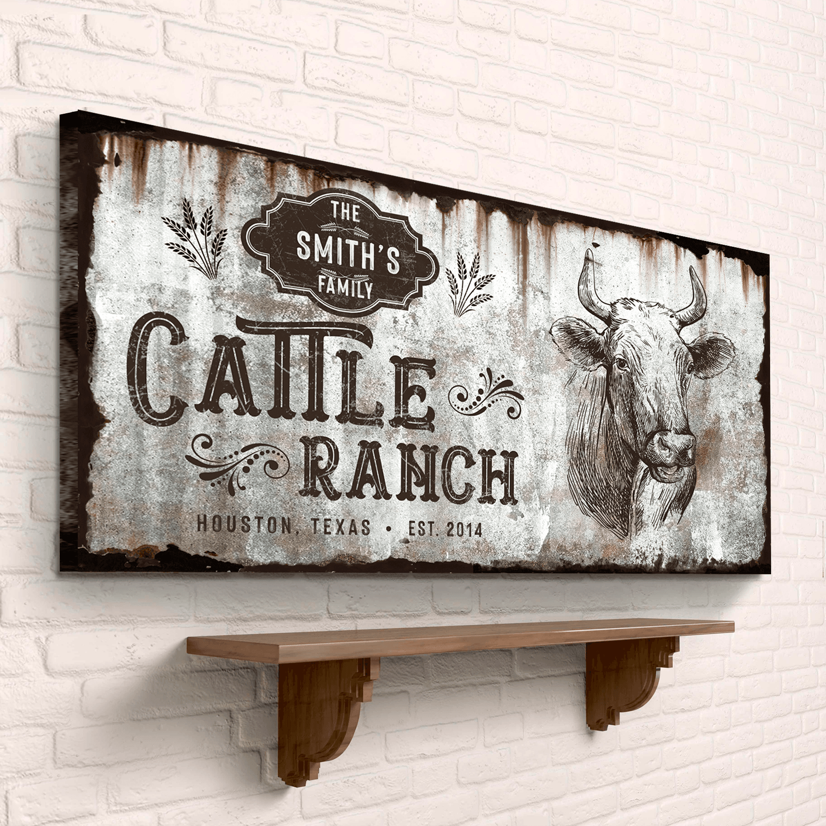 Vintage Cattle Ranch Sign - Tailored Canvases - Flyclothing LLC