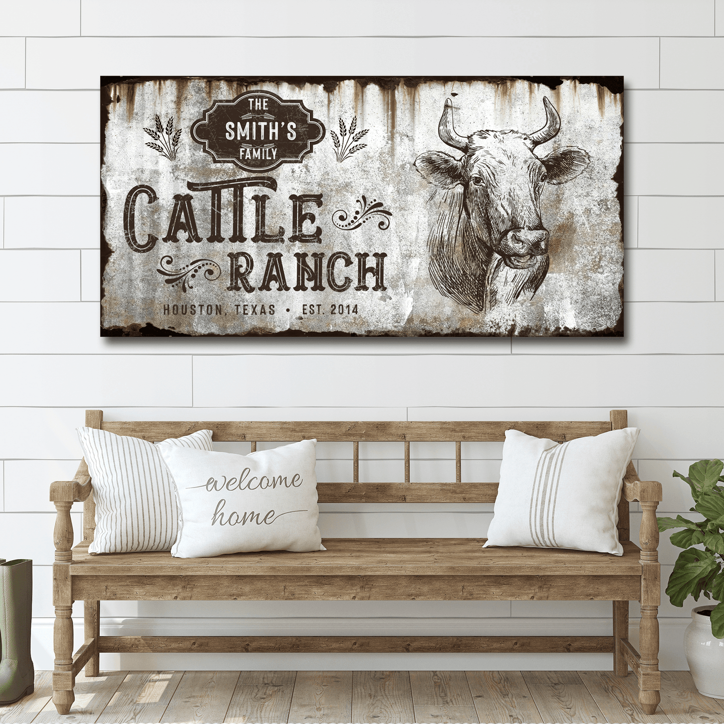 Vintage Cattle Ranch Sign - Tailored Canvases - Flyclothing LLC