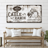 Vintage Cattle Ranch Sign - Tailored Canvases - Flyclothing LLC
