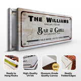 Bar and Grill Sign VII - Tailored Canvases - Flyclothing LLC