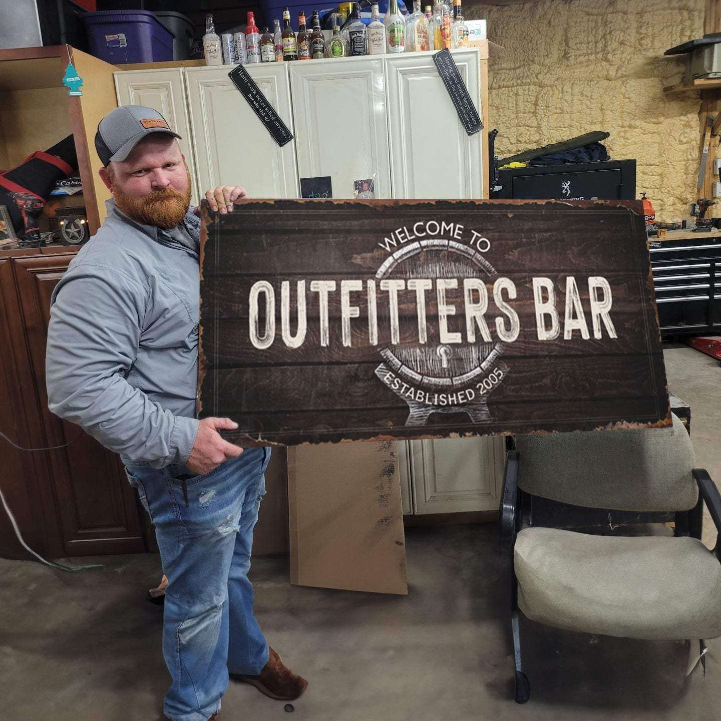 Beer Barrel Bar Sign - Tailored Canvases - Flyclothing LLC