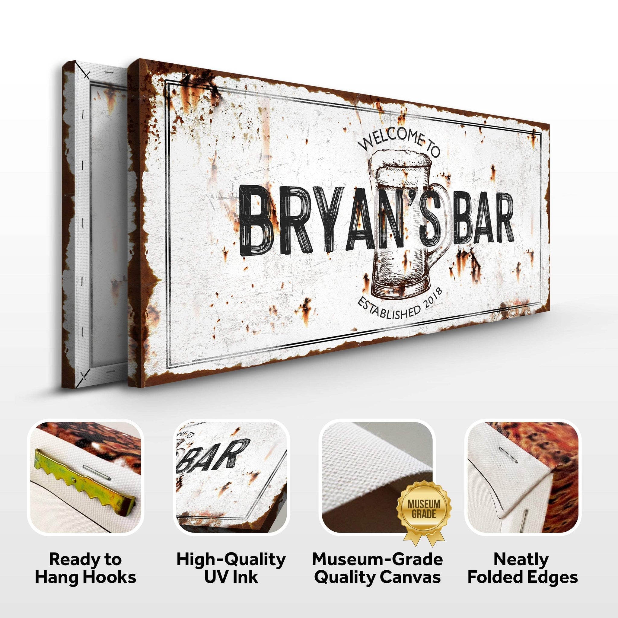 Beer Barrel Bar Sign II - Tailored Canvases - Flyclothing LLC
