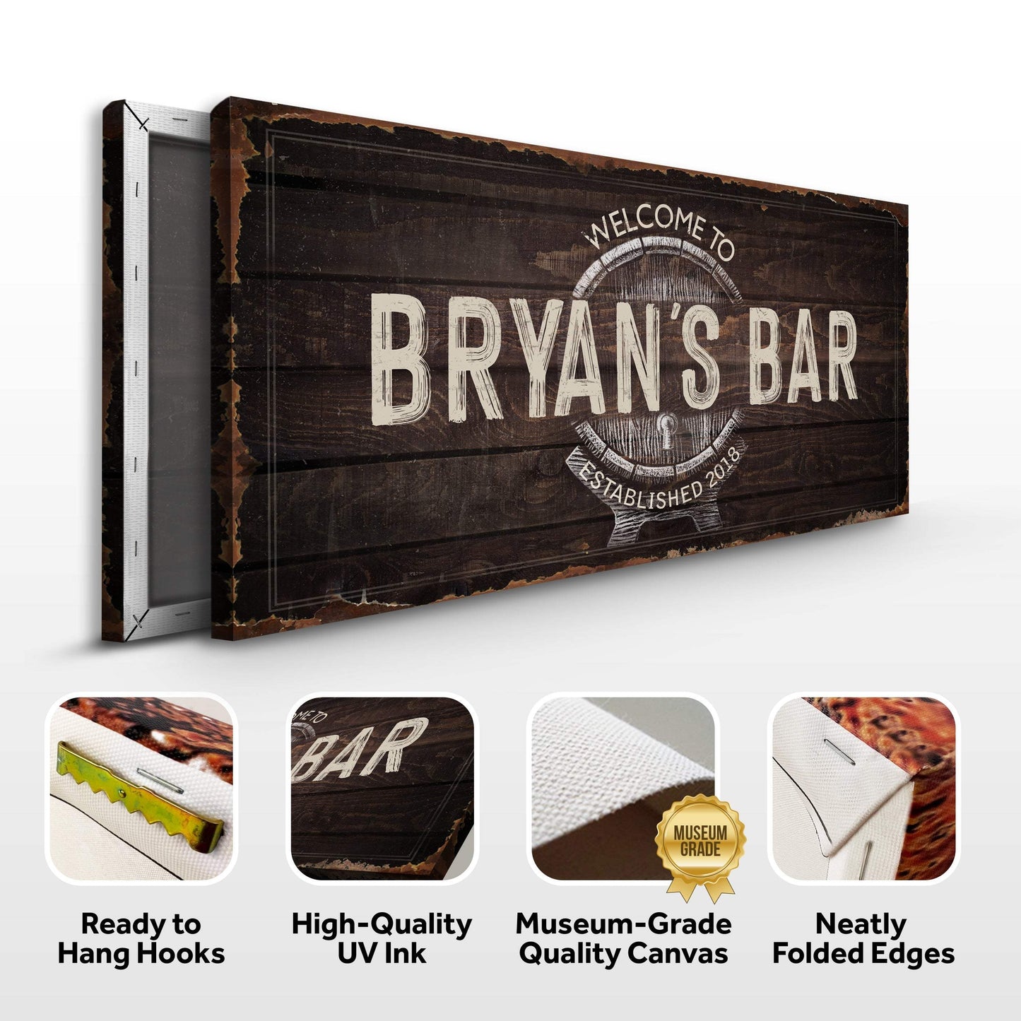 Beer Barrel Bar Sign - Tailored Canvases - Flyclothing LLC